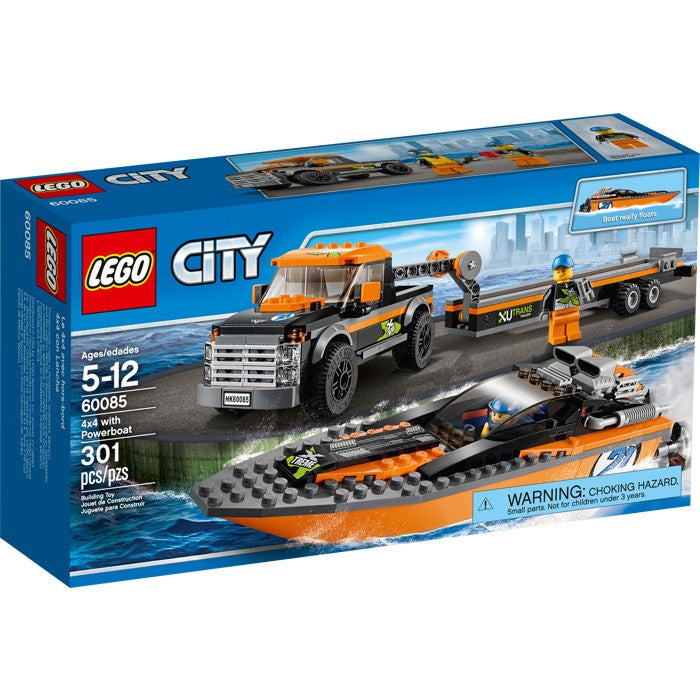 LEGO City 4x4 with Powerboat Box Set 60085 (Damage Box Sealed)0