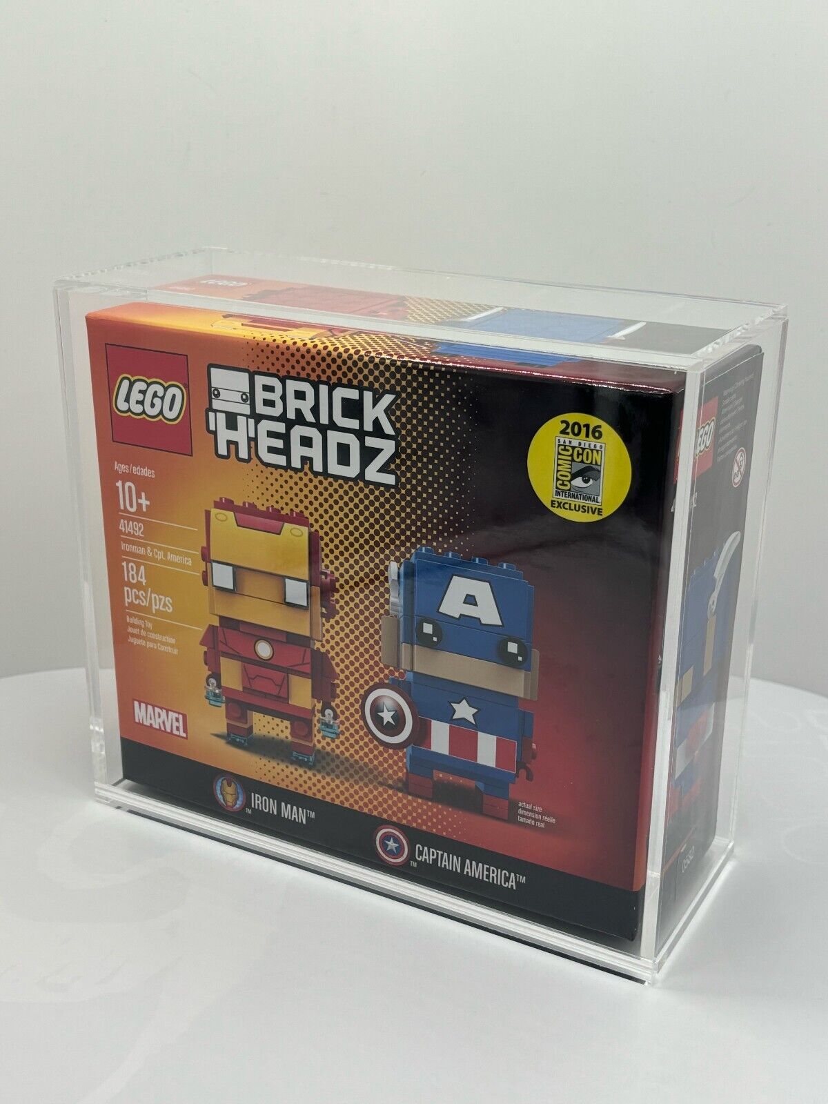 Acrylic Display Case for LEGO SDCC San Diego Comic-Con Excl Brickheadz - Medium