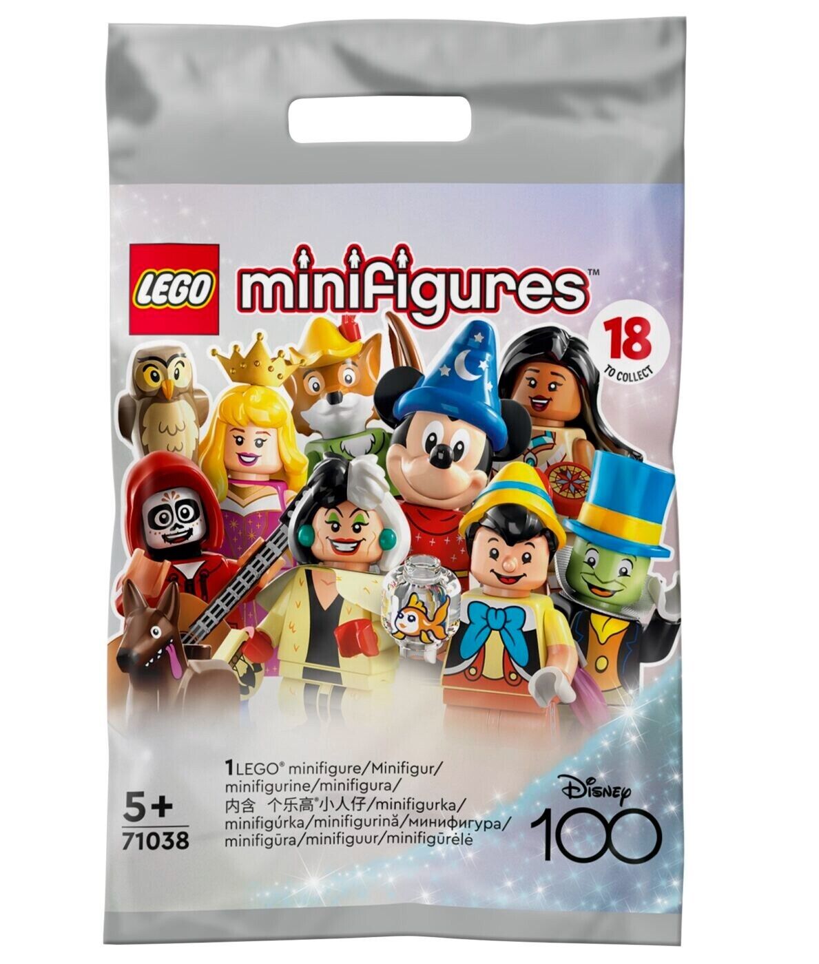 LEGO DISNEY 3 Minifigures 100th Anniversary 71038 - Complete Set of 18 (SEALED)