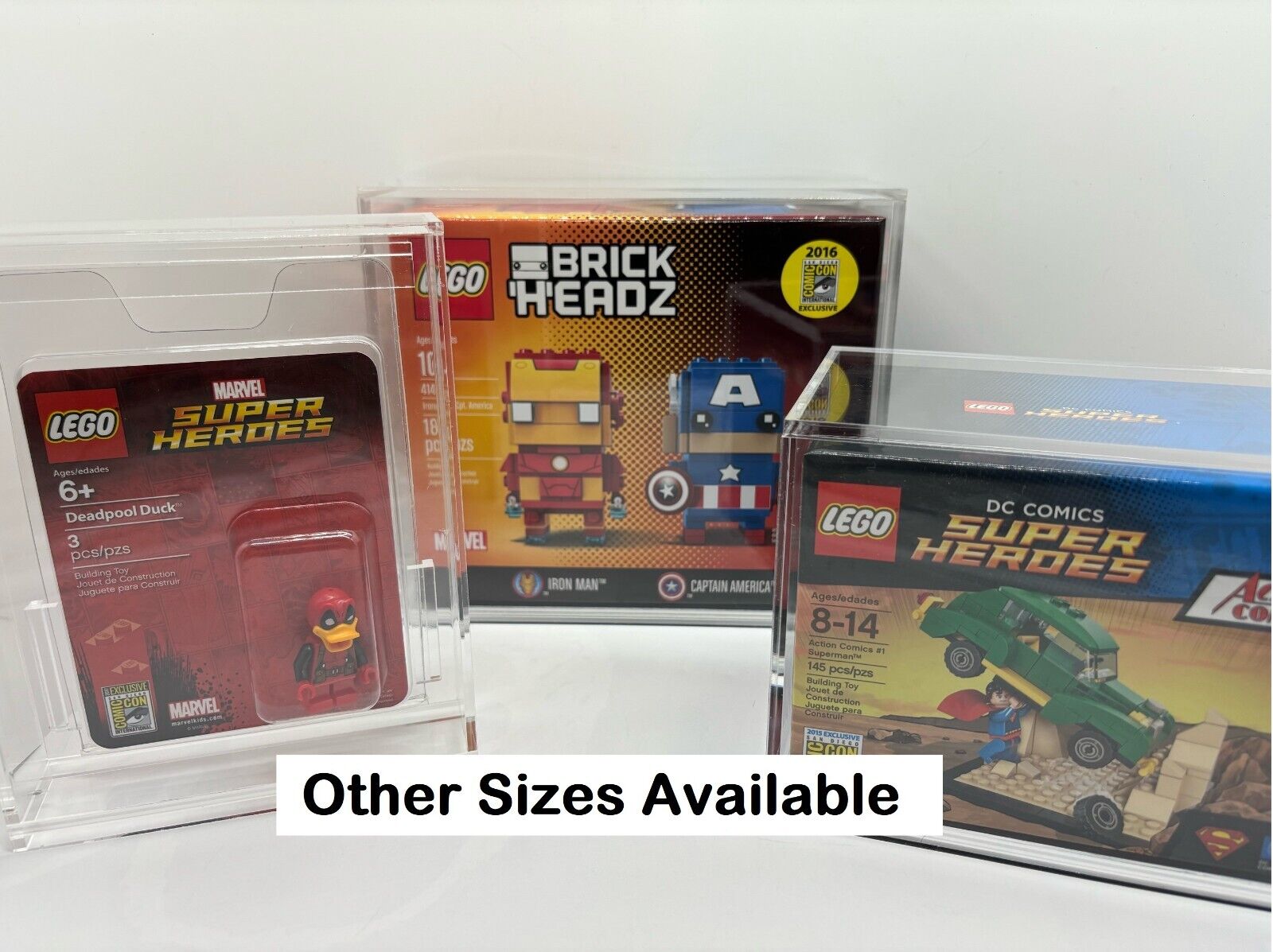 Acrylic Display Case for LEGO SDCC San Diego Comic Con Clamshell Minifig (5 pk)