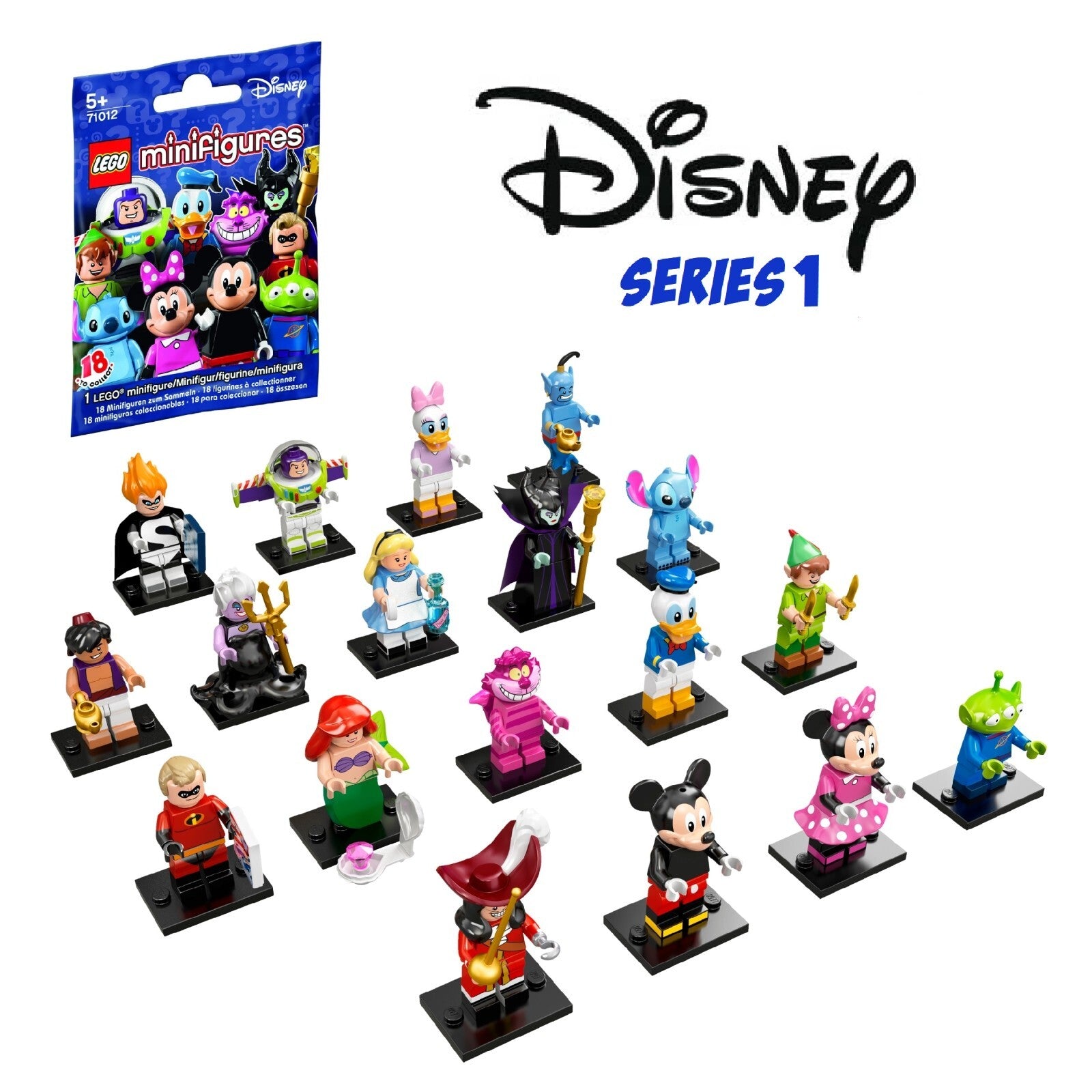 LEGO DISNEY Series 1 Collectible Minifigures 71012 - Complete Set
