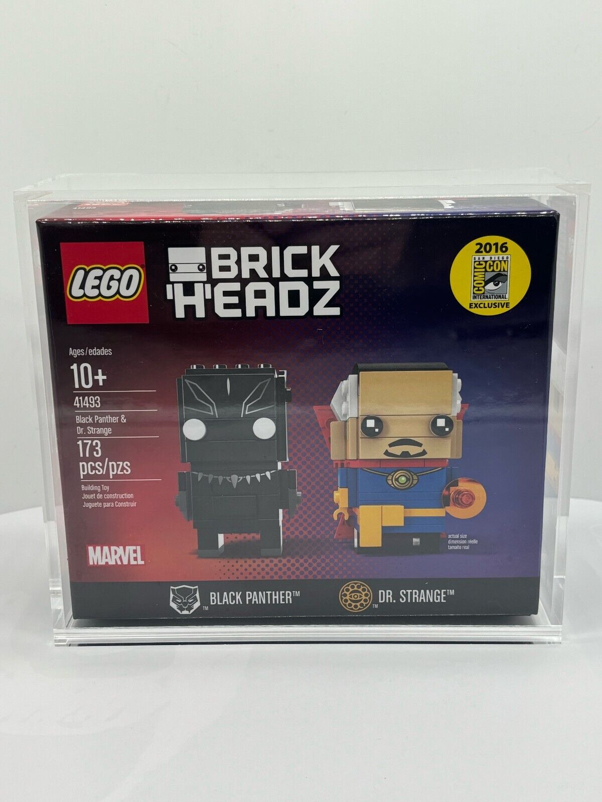 Acrylic Display Case for LEGO SDCC San Diego Comic-Con Excl Brickheadz - Medium