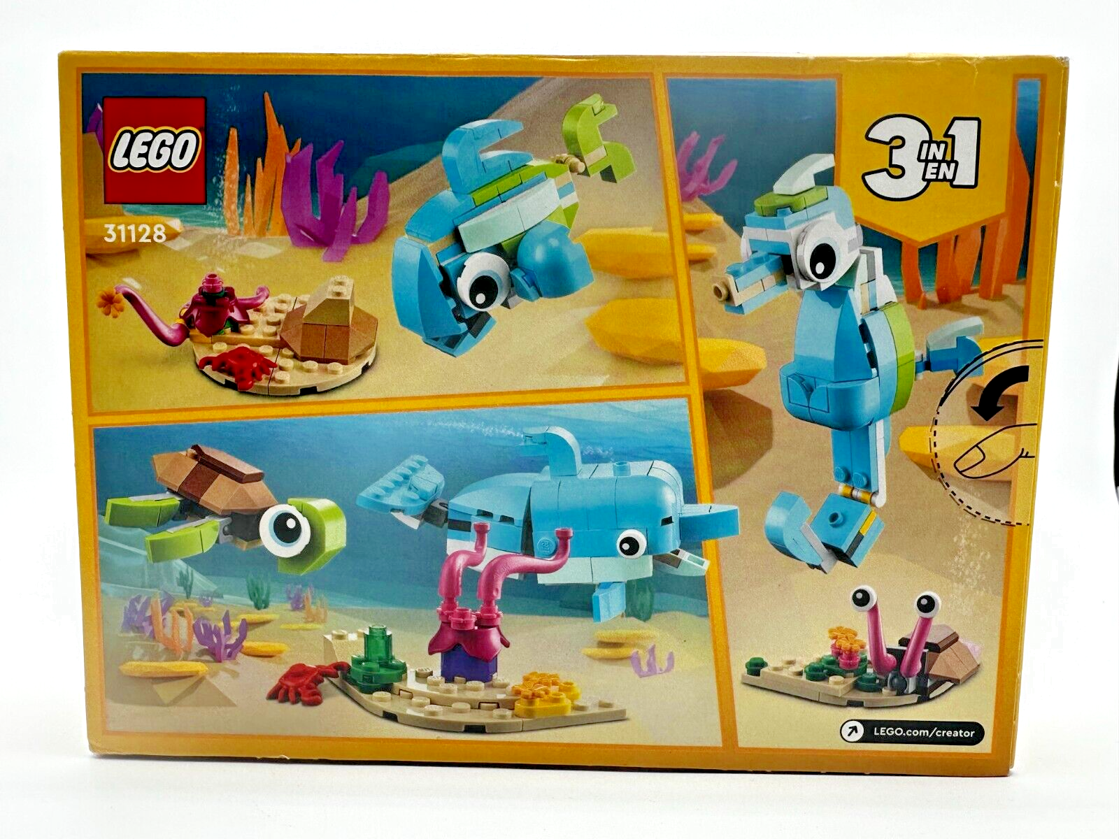 LEGO Creator Dolphin and Turtle Building Set 31128 (Damage Box- Sealed)