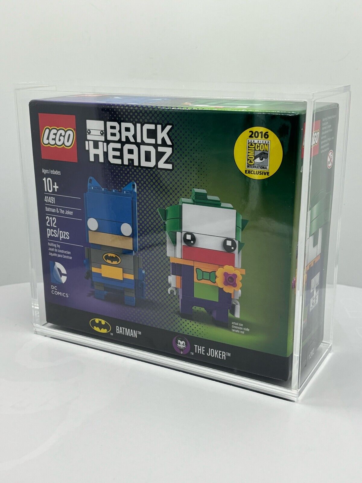 Acrylic Display Case for LEGO SDCC San Diego Comic-Con Excl Brickheadz - Medium