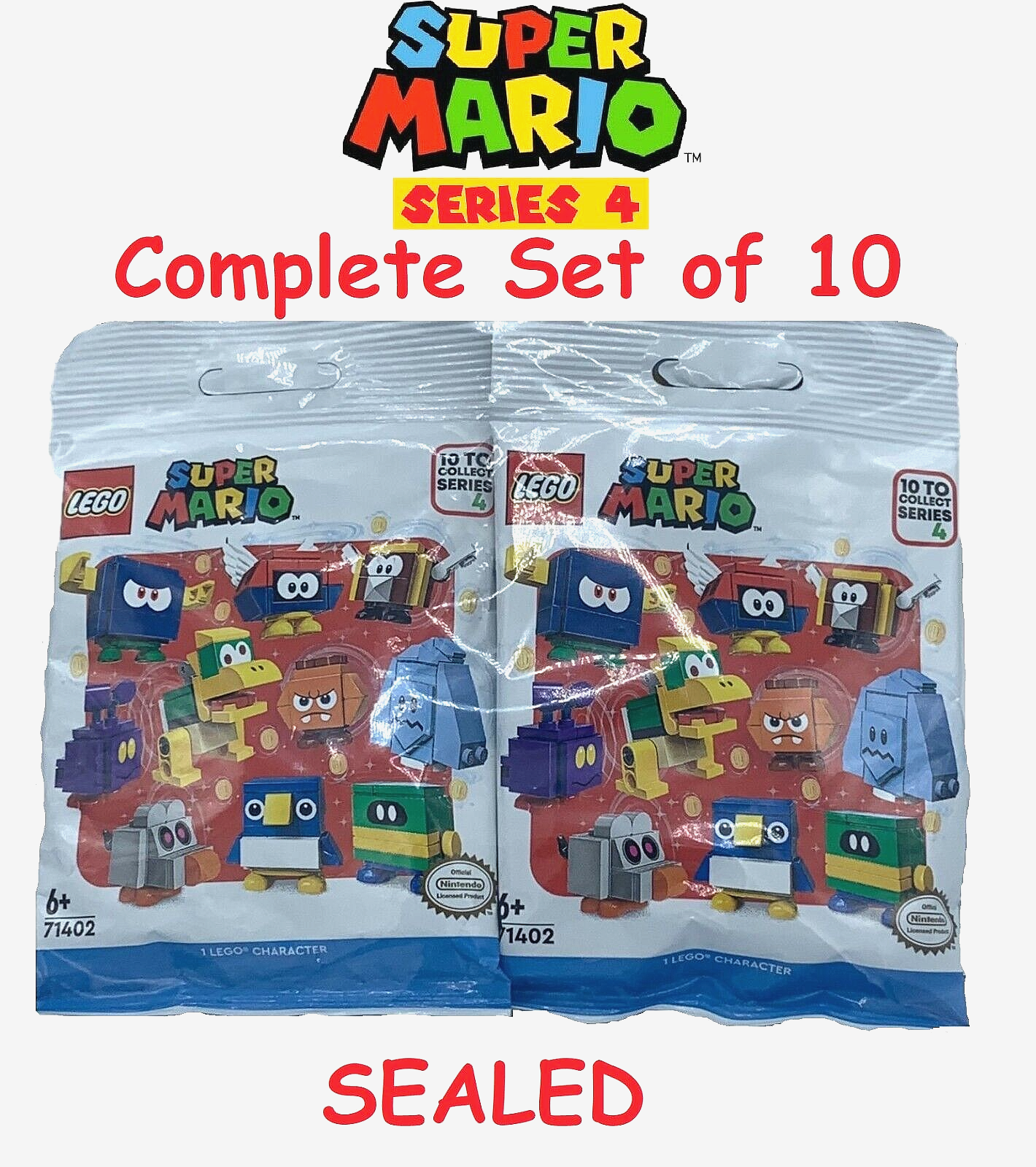 LEGO Super Mario Series 4 Character Packs 71402 - Complete Set of 10 (SEALED)