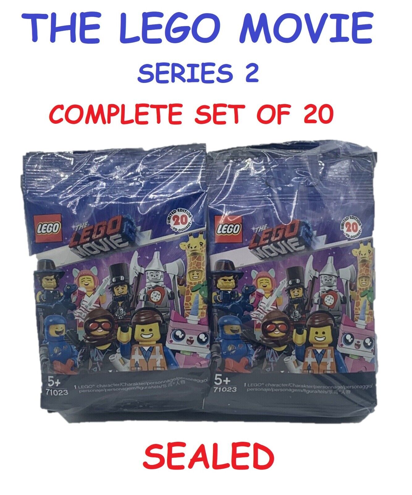 The LEGO Movie Series 2 Collectible Minifigs 71023 - Complete Set of 20 (SEALED)