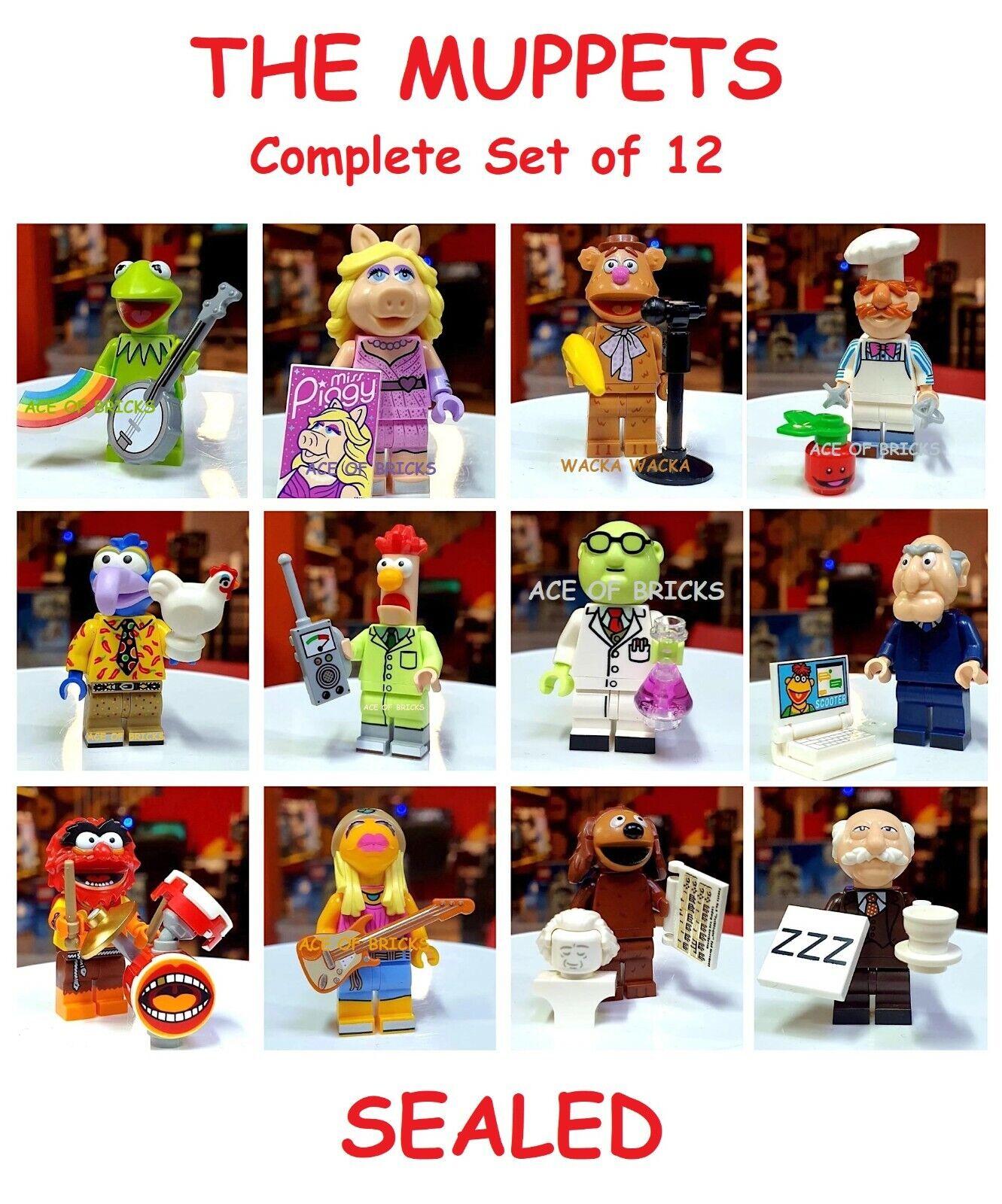 LEGO THE MUPPETS Collectible Minifigures 71033 - Complete Set of 12 (SEALED)