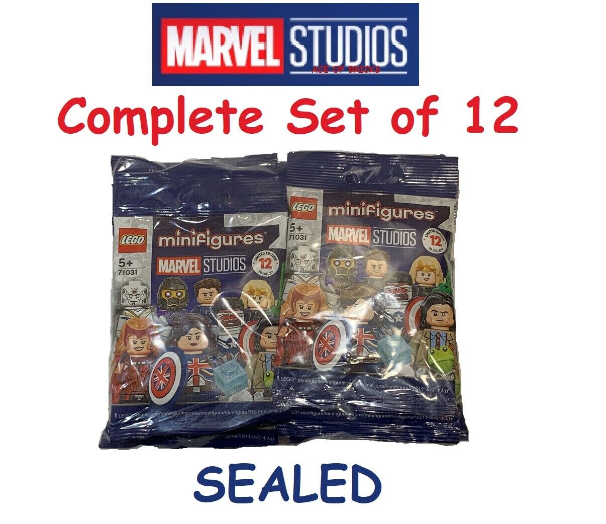 Complete Set of 12 LEGO 71031 Marvel Series selling Collectible Minifigures *UNOPENED*