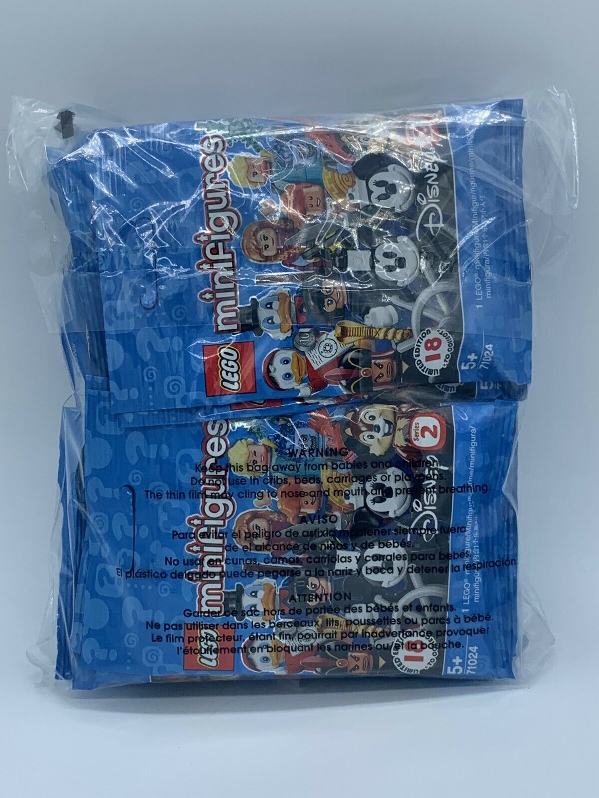 LEGO DISNEY Series 2 Collectible Minifigures 71024 - Complete Set of 18 (SEALED)