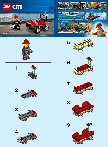 LEGO City Fire ATV Town Polybag set with Fireman Minifigure (30361)