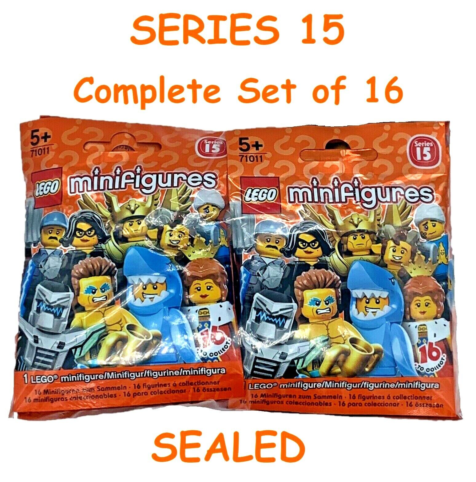 LEGO SERIES 15 Collectible Minifigures 71011 - Complete Set of 16 (SEALED)