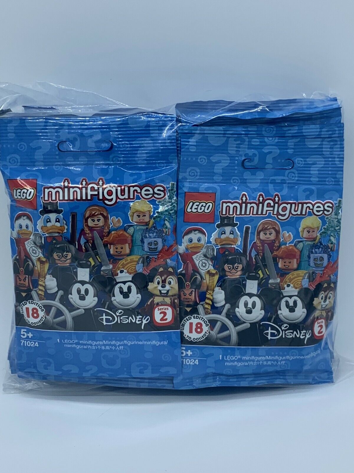 SEALED 71024 Disney Series 2 outlet Minifigures Complete Set of 18 NEW UNOPENED