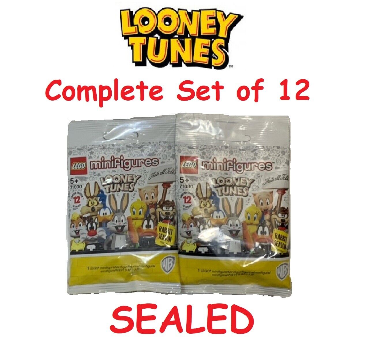 LEGO LOONEY TUNES Collectible Minifigures 71030 - Complete Set of 12 (SEALED)