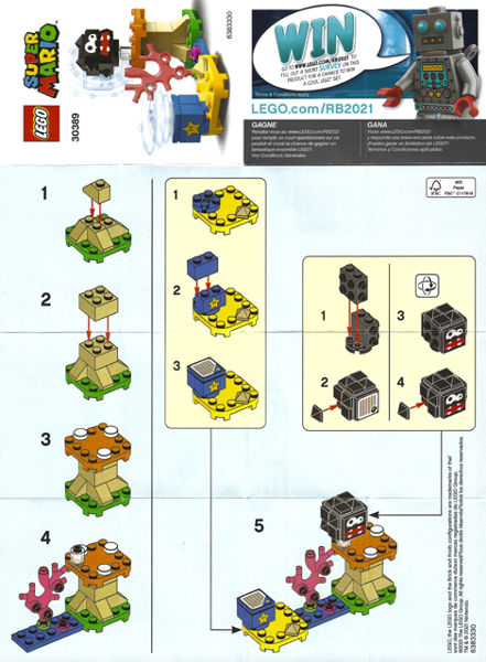 Lego 30389 Super Mario Fuzzy & Mushroom Platform Expansion Set Polybag