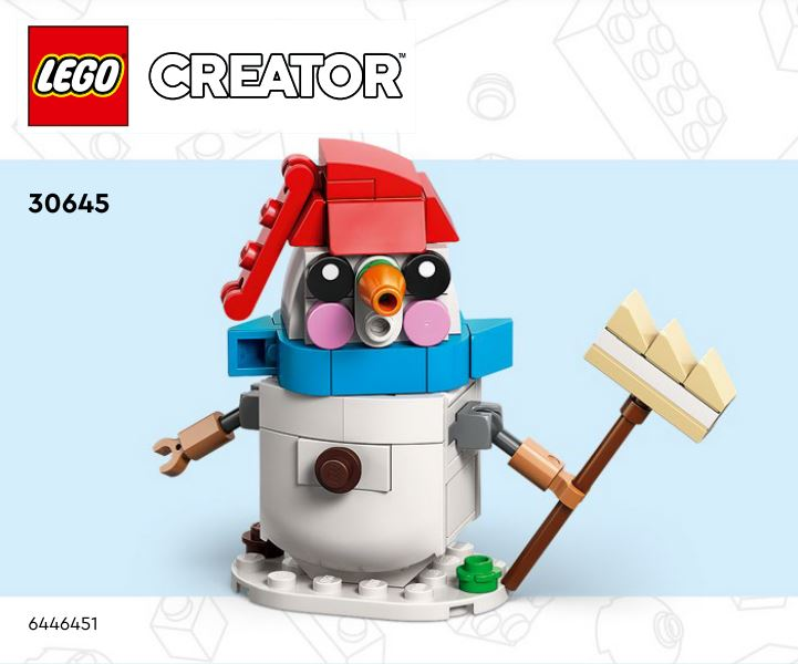 LEGO 30645 Creator Snowman Seasonal Polybag (78 pcs) GREAT STOCKING STUFFER