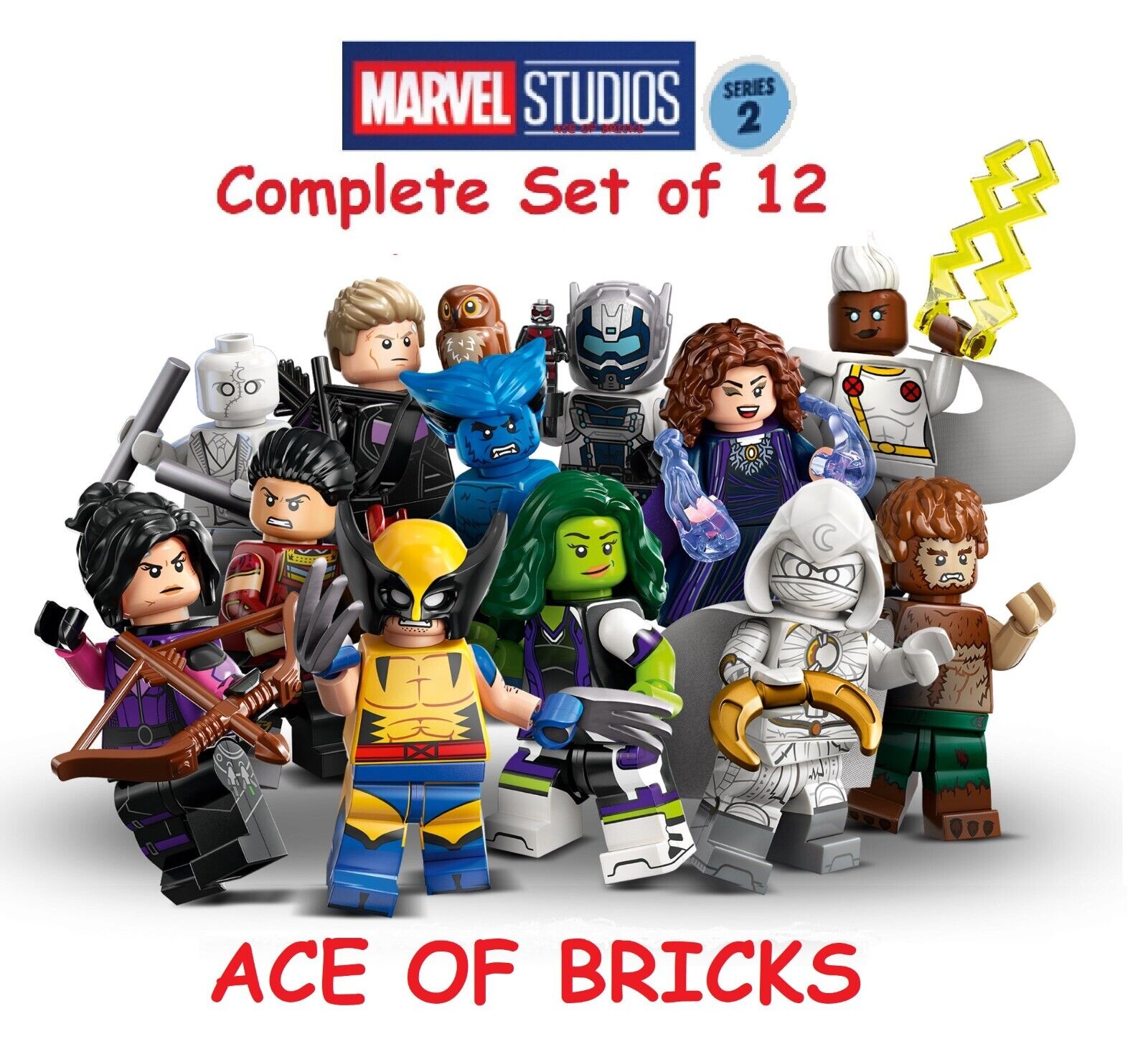 LEGO MARVEL STUDIOS Series 2 Collectible Minifigures 71039 - Complete Set of 12