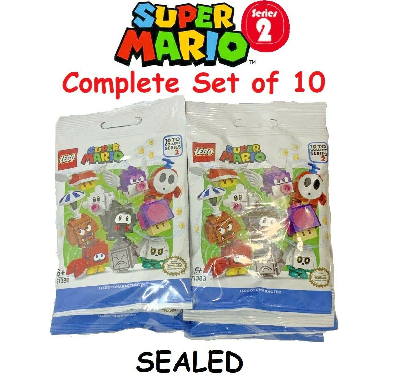 LEGO SUPER MARIO Series 2 Character Packs 71386 - Complete Set of 10 (SEALED)