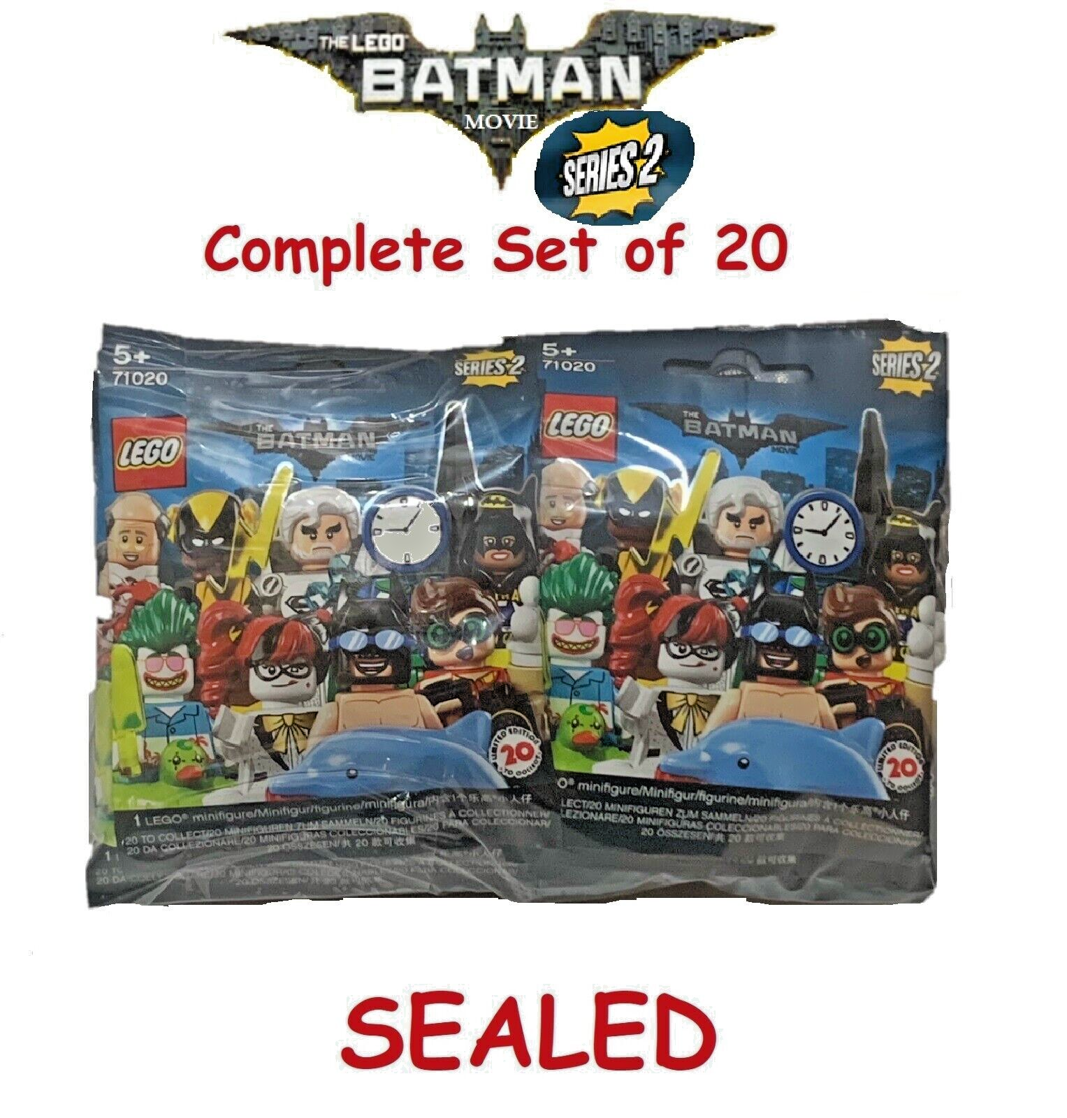 The LEGO Batman Movie Minifigures Series 2 (71020) - Complete Set of 20 (SEALED)