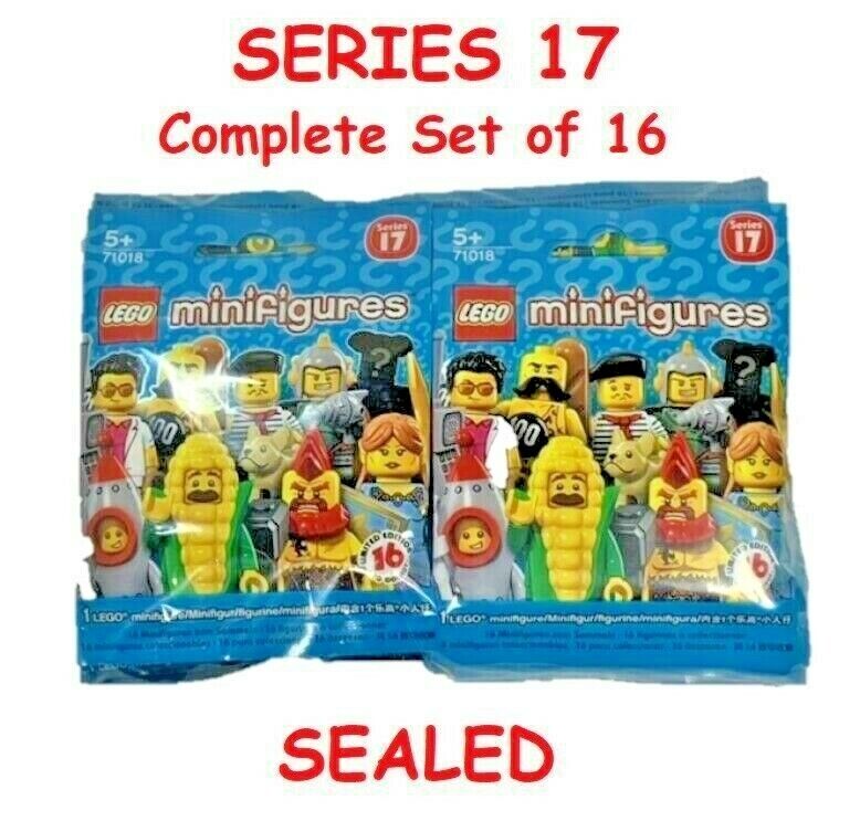 LEGO SERIES 17 Collectible Minifigures 71018 - Complete Set of 16 - SEALED