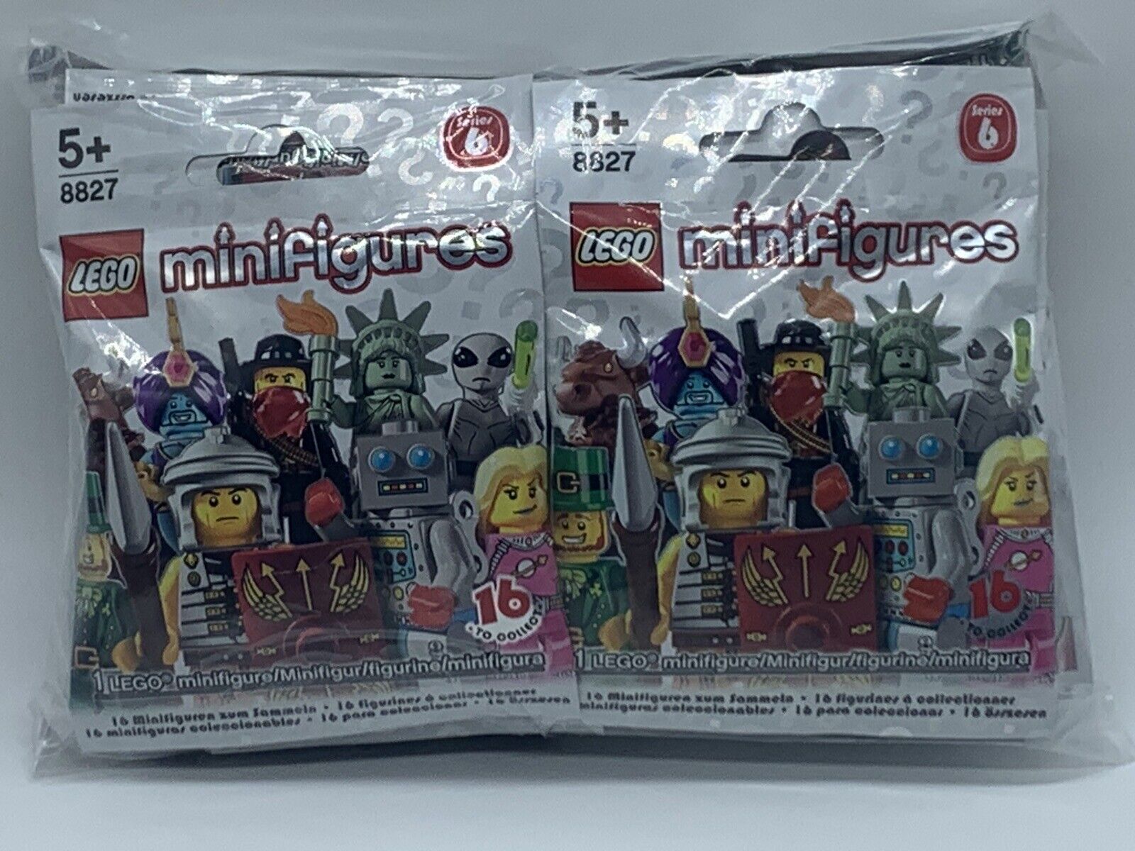 LEGO SERIES 6 Collectible Minifigures 8827 - Complete Set of 16 (SEALED)