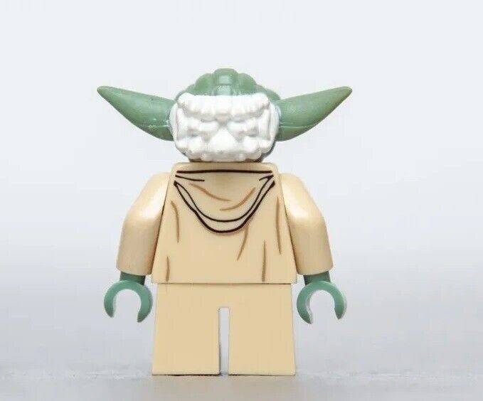 LEGO Star Wars Yoda Clone Wars White Hair Printed Back minifigure sw0446 75002