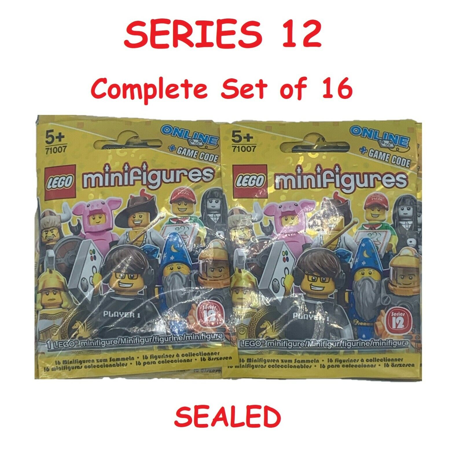 LEGO SERIES 12 Collectible Minifigures 71007 - Complete Set of 16 (SEALED)