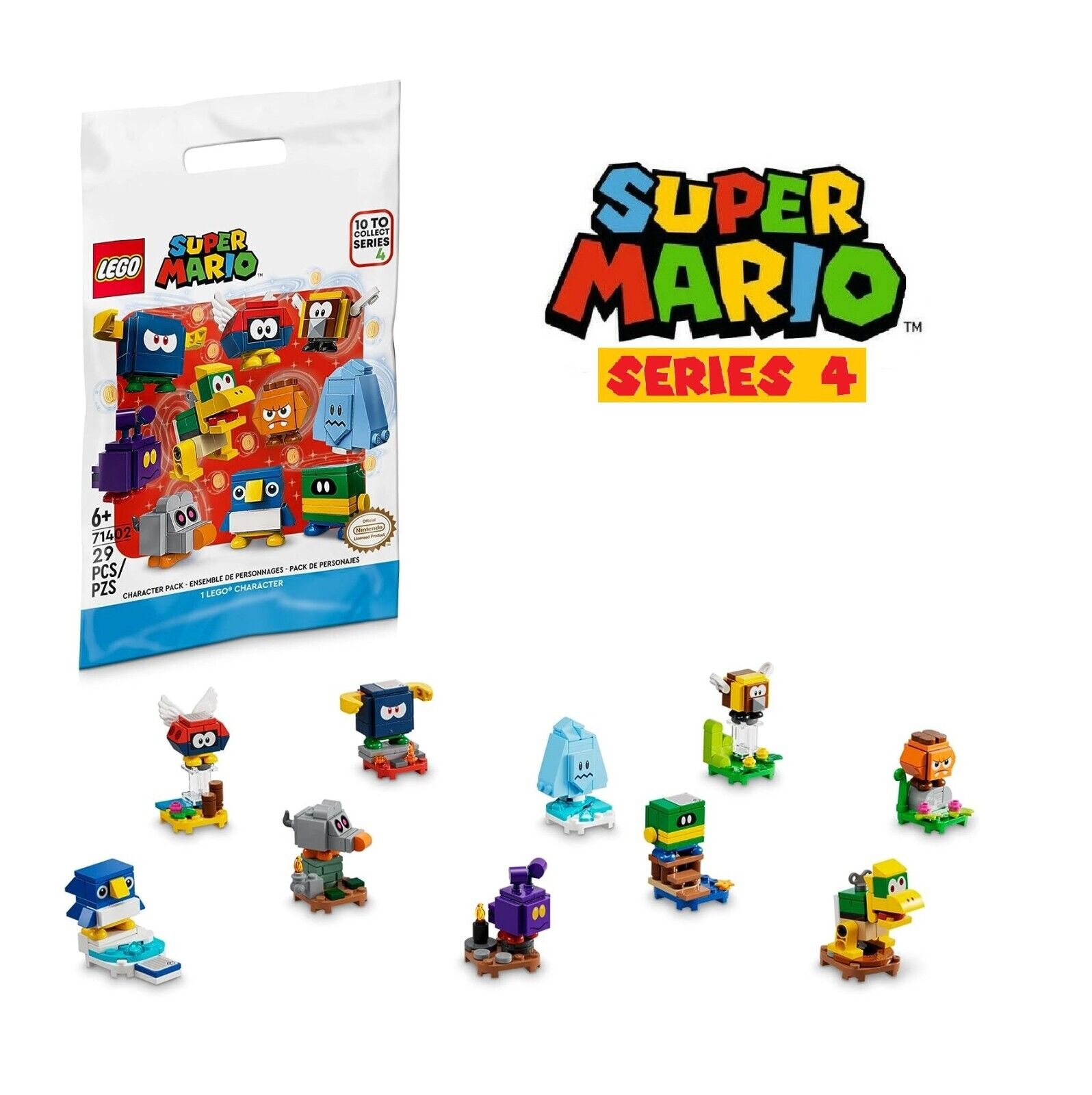 LEGO Super Mario Series 4 Character Packs 71402 - Complete Set of 10 ...